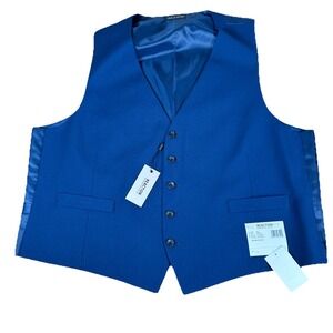Kenneth Cole Men's XXL Navy Blue Vest Normal Fit LR6218 Style 13–790541